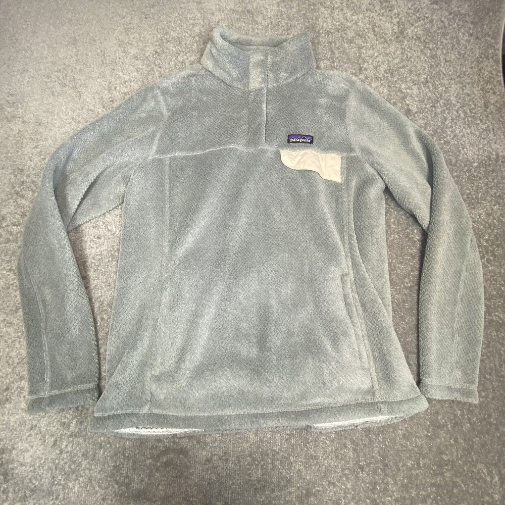 Patagonia Re-Tool Snap-T Fleece Pullover Womens Large Gray Polartec Sweater